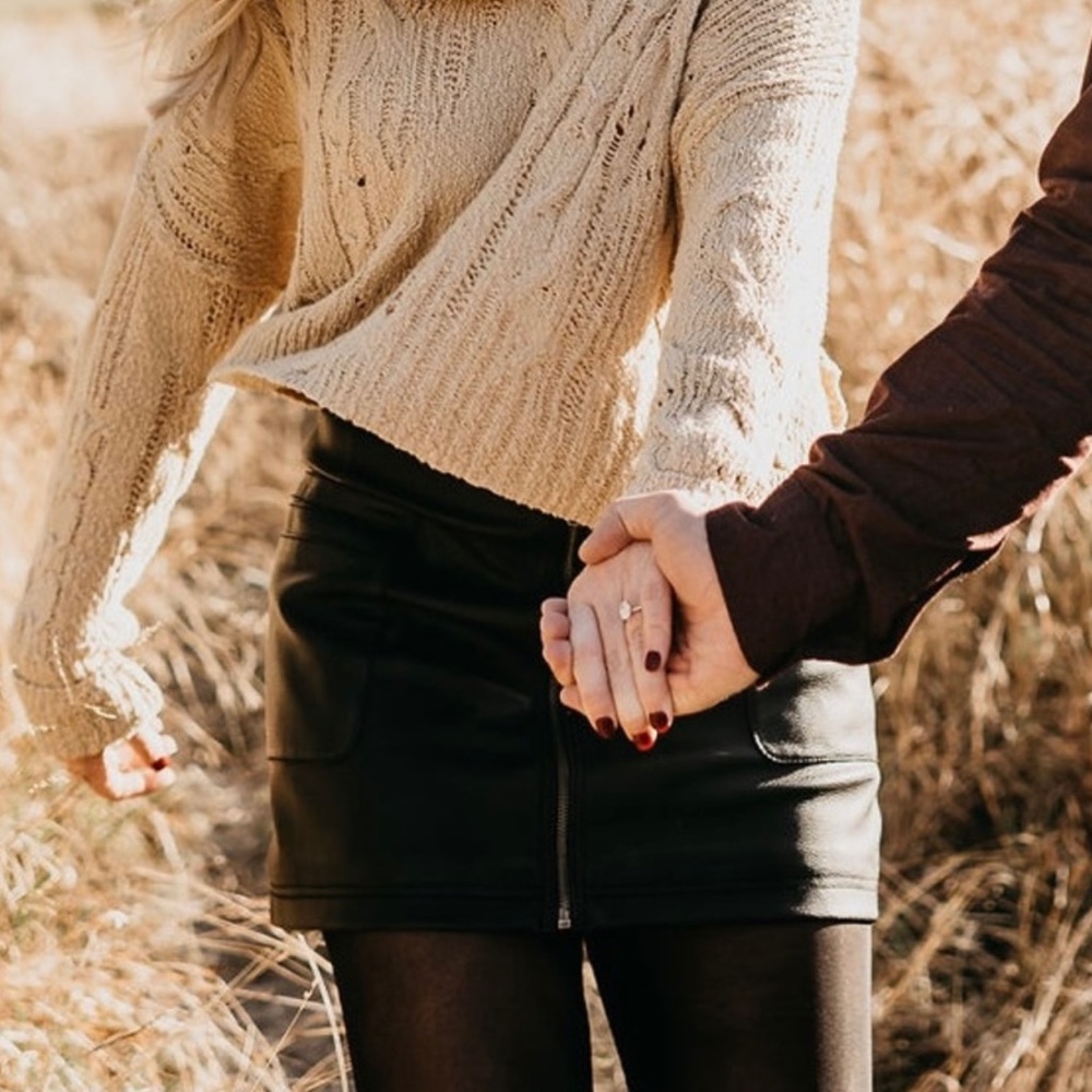 Free People Faux Leather Skirt